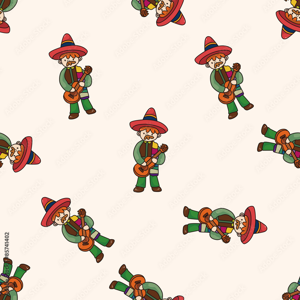 Mexican , cartoon seamless pattern background Mexican , cartoon seamless pattern background