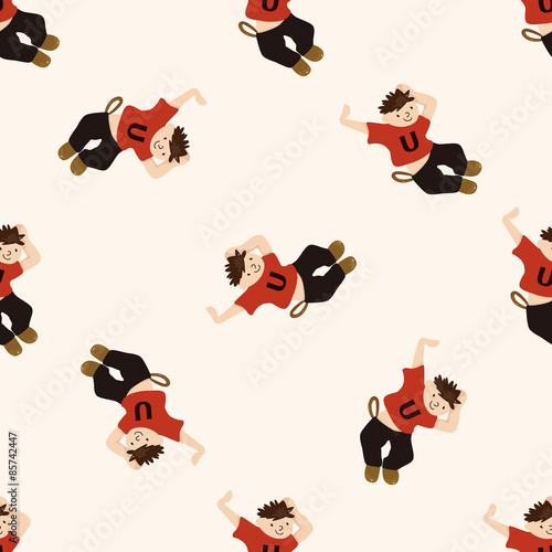 hip hop dancer , cartoon seamless pattern background