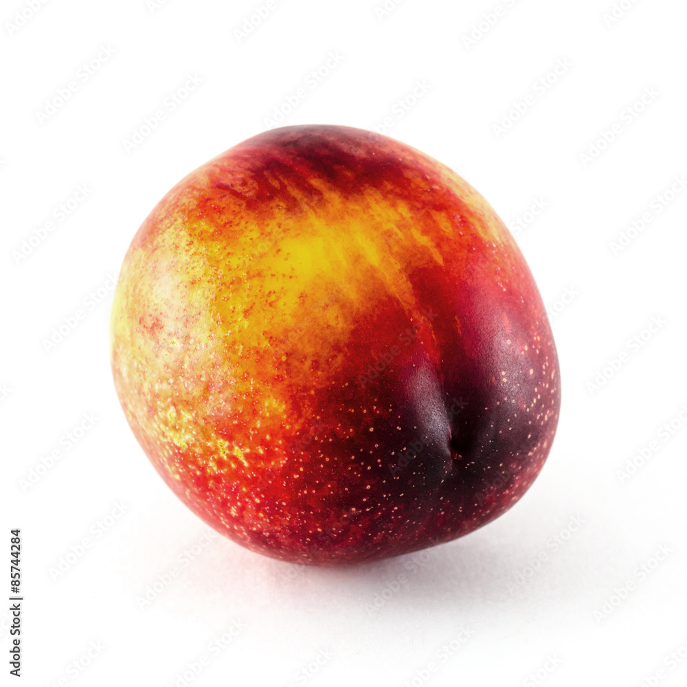 Obraz premium Nectarine fruit isolated on white background