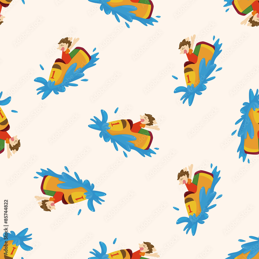 Amusement park facilities , cartoon seamless pattern background