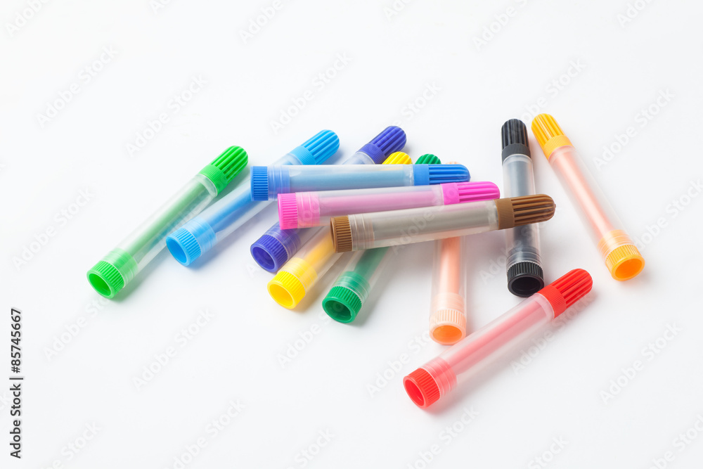 Color felt-tip pens isolated on white background Color felt-tip pens isolated on white background