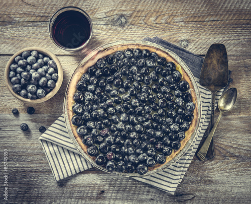 Tart with raspberries  photo