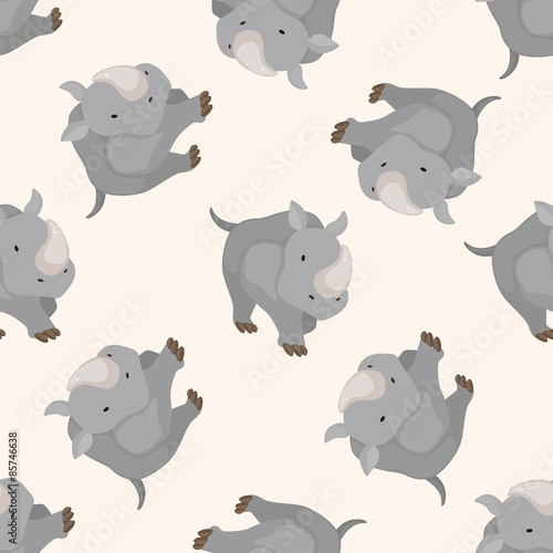 animal rhinoceros cartoon , cartoon seamless pattern background