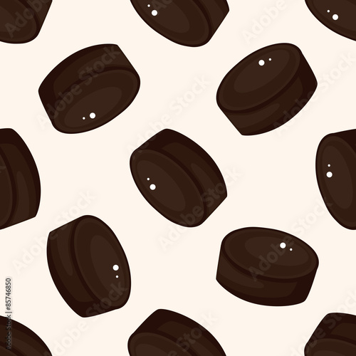 hockey equipment , cartoon seamless pattern background