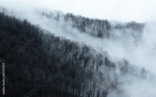 Cloudy Appalachian Mountains