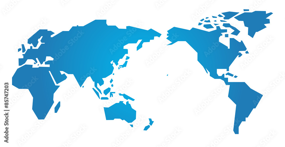 世界地図 シンプル Simple World Map Stock ベクター Adobe Stock
