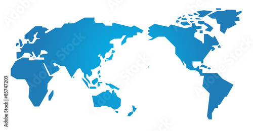世界地図・シンプル - simple world map - © crtreasures