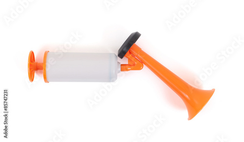 Manual air horn isolated photo