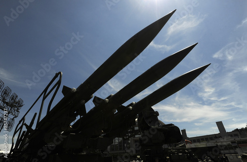 Obraz na płótnie Surface to air missiles on louncher