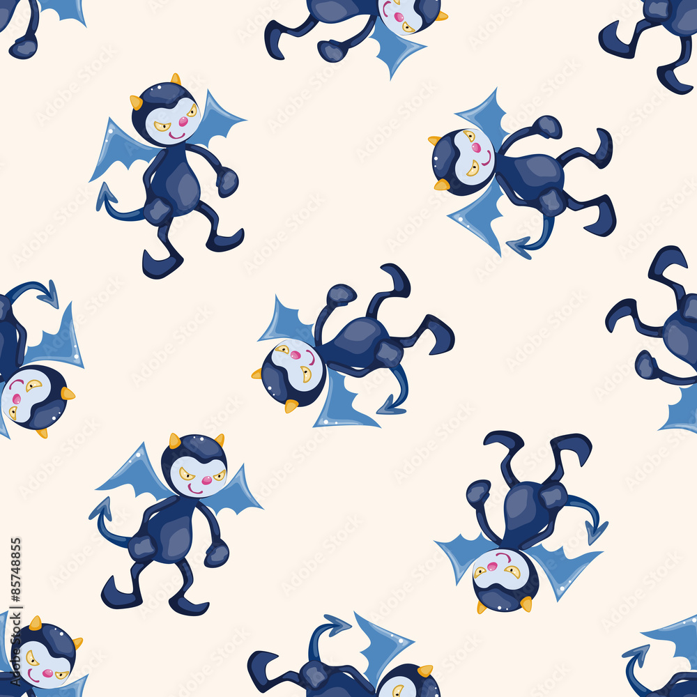 Fototapeta premium devil , cartoon seamless pattern background