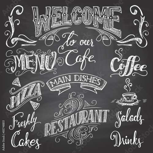Cafe chalkboard hand-lettering