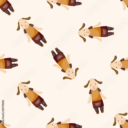 animal dog waiter cartoon , cartoon seamless pattern background
