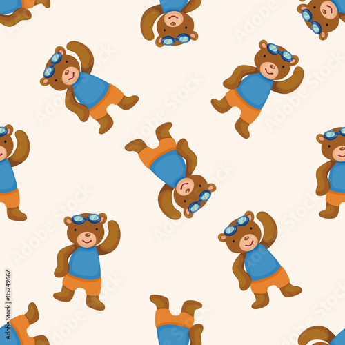 Animal doing sports cartoon   cartoon seamless pattern background