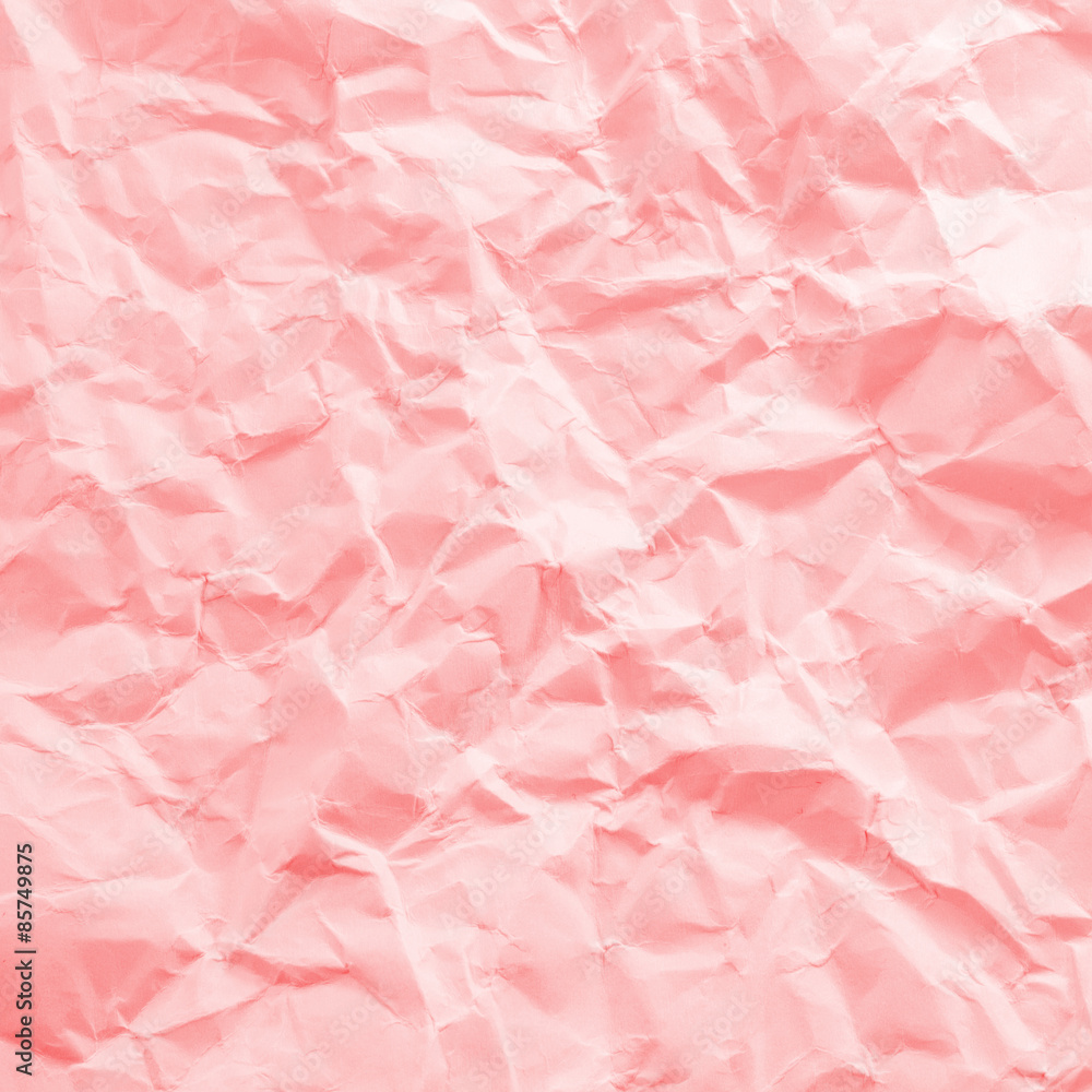 Fototapeta premium Wrinkled paper background. Pink filter
