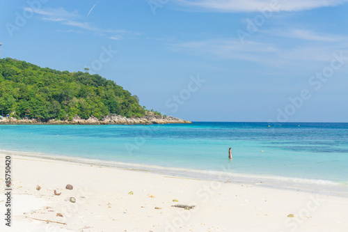 Sand and beach with blue sky  Lipe island