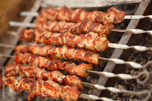 Barbecue grilled pork shashlik meat