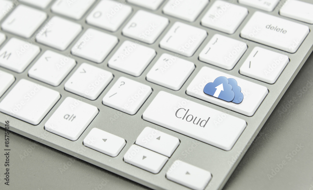 cloud computing concept on computer keyboard cloud computing concept on computer keyboard
