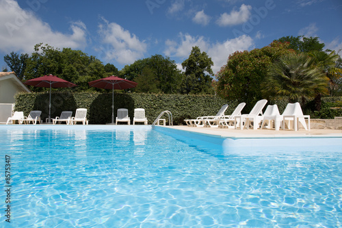 Beautiful swimming pool with nobody