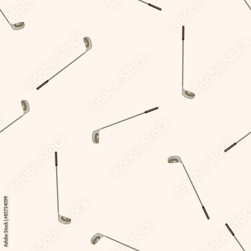 golf equipment , cartoon seamless pattern background