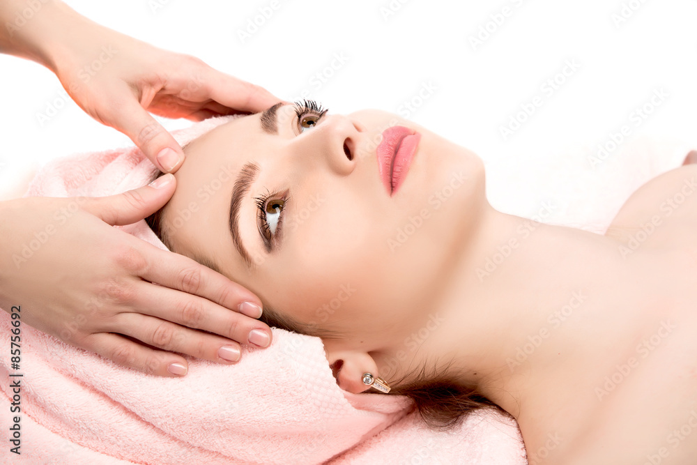 woman receiving  spa