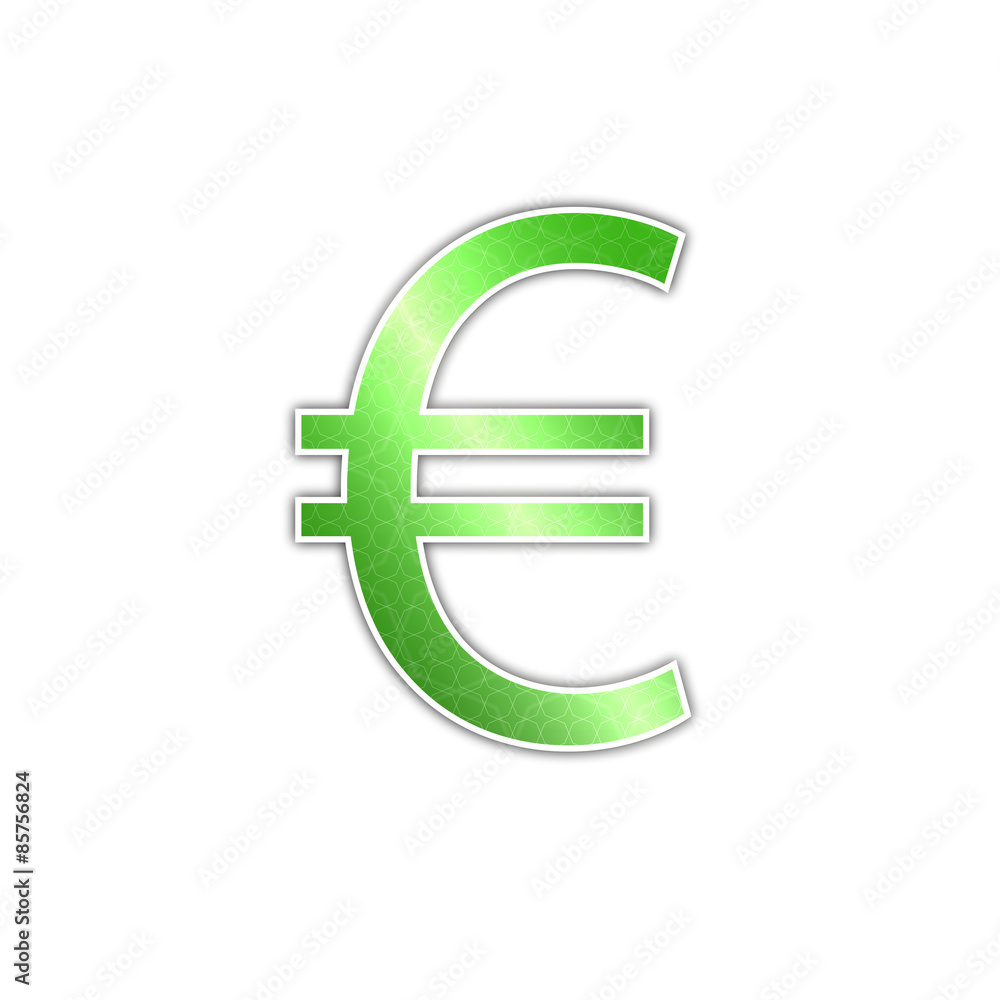 Glossy euro sign white background pattern Glossy euro sign white background pattern