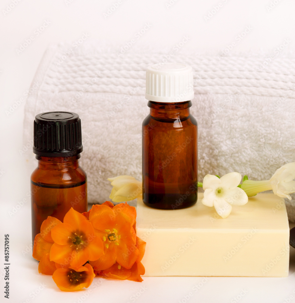Spa still life with essential oils Spa still life with essential oils