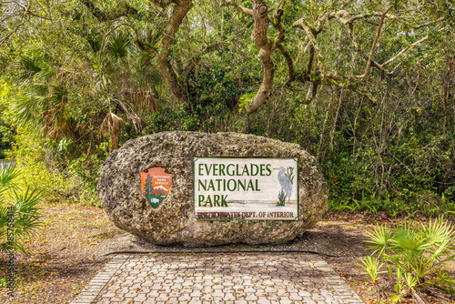 Entrance Sign in the Everglades photo