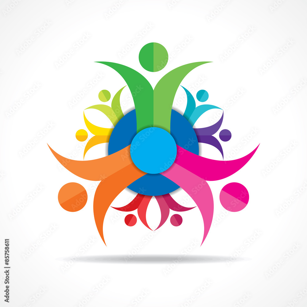 Teamwork Concept - Group of People stock vector Teamwork Concept - Group of People stock vector