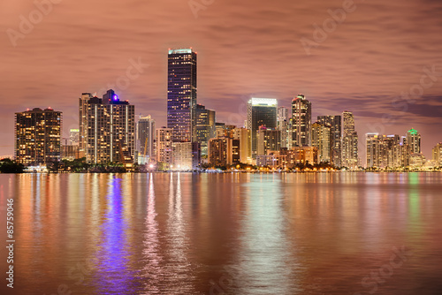 Miami bayfront skyline at night © Nick Fox