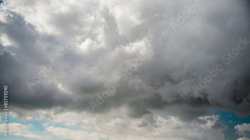 Sudden stormy clouds time lapse. Tropical weather change global warming