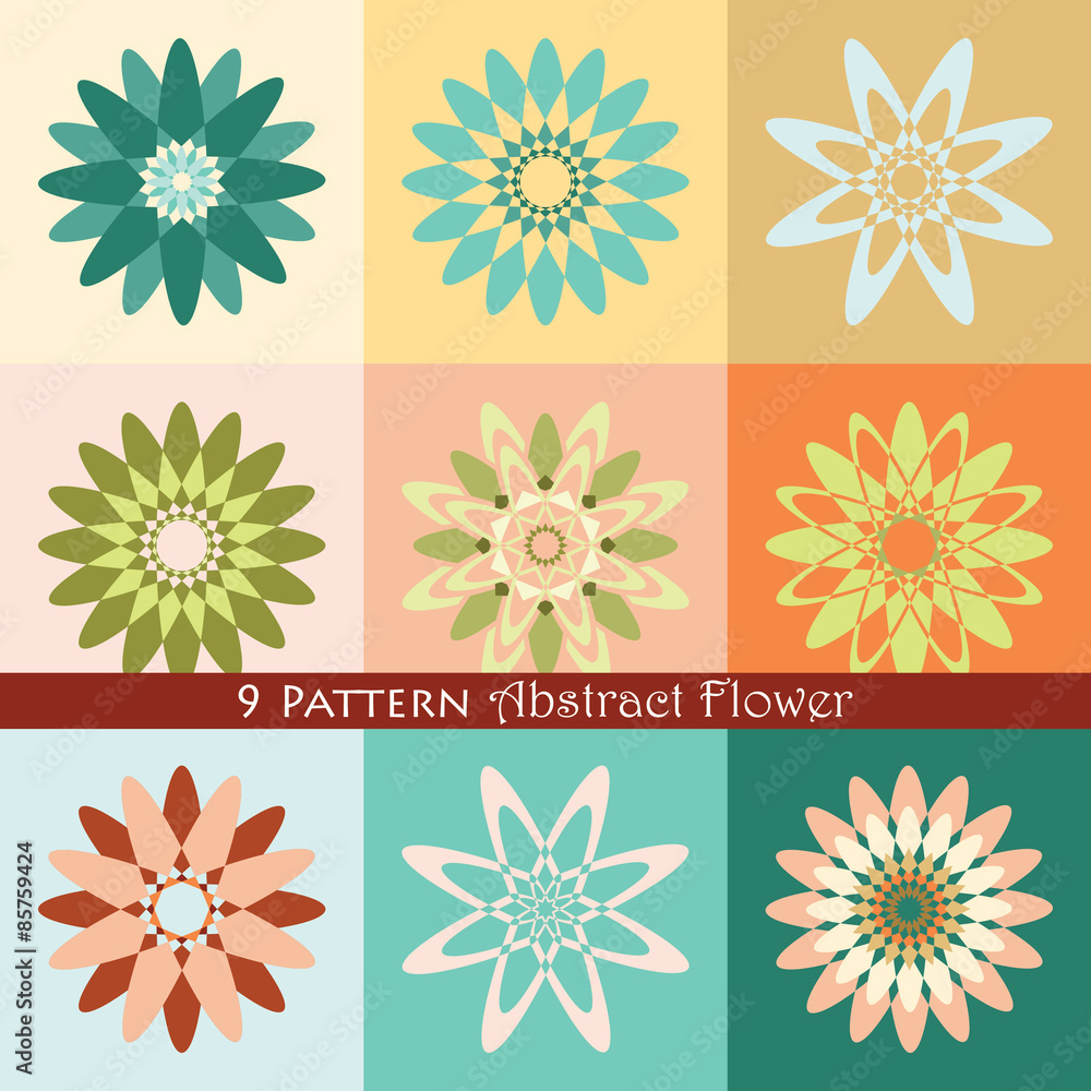 9 Pattern Abstract Flower