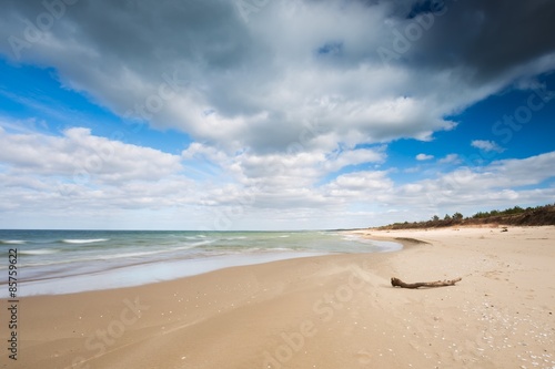 Fototapeta Naklejka Na Ścianę i Meble -  Baltic shore with dramatic sky