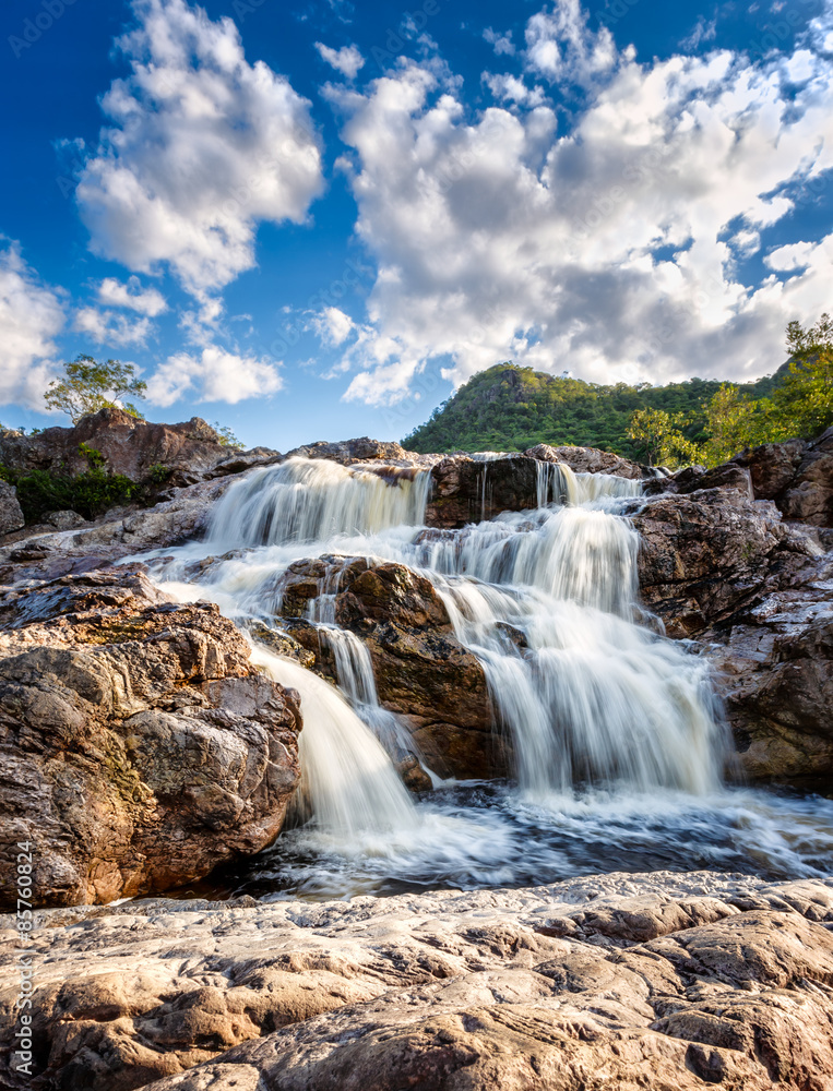 Fototapeta premium Tranquil waters on a creek in the Amazon state Venezuela at Yutaje
