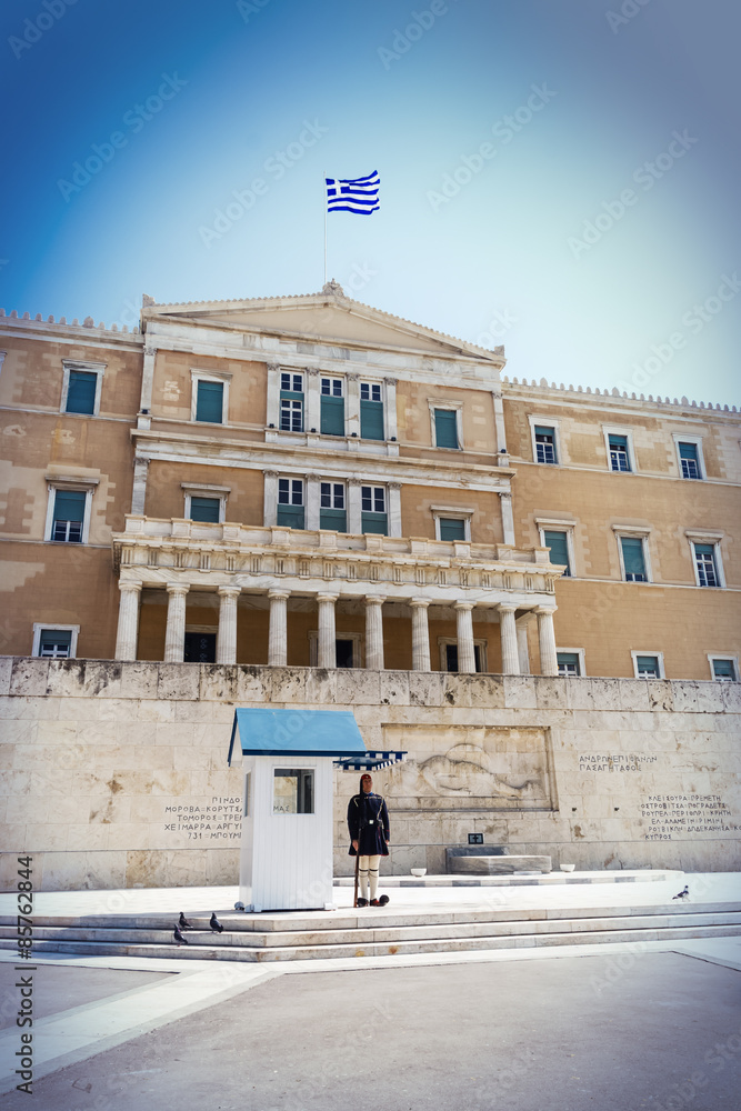 griechisches parlament - obrazy, fototapety, plakaty 