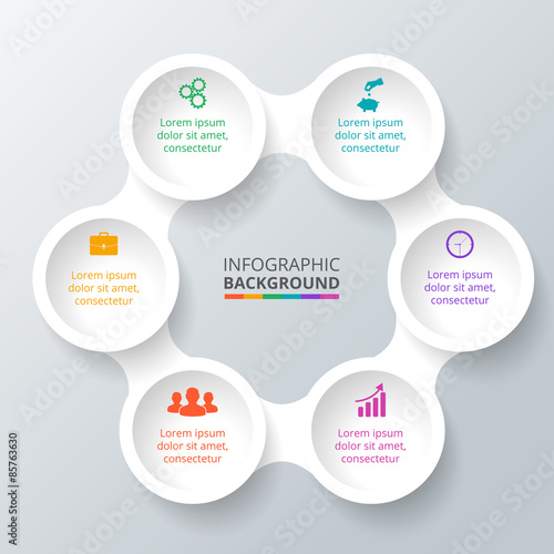 Vector circle element for infographic.