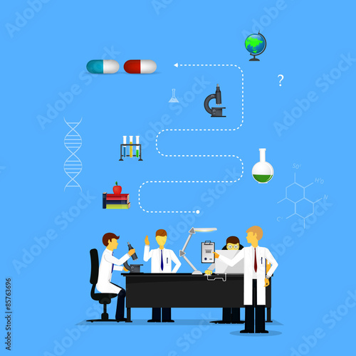 scientists in laboratories