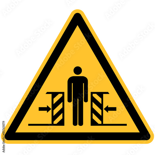 Warnschild Quetschgefahr nach DIN 7010 / ASR 1.3 W019