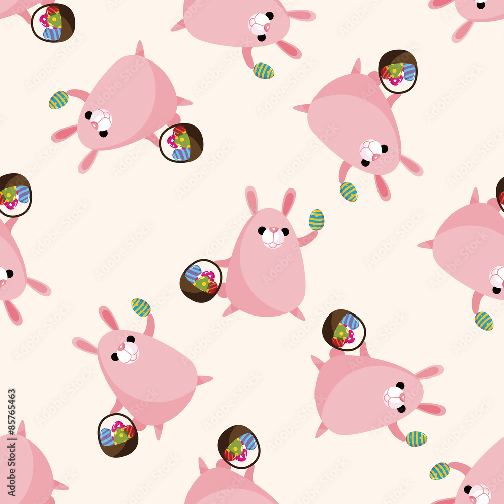 easter rabbit , cartoon seamless pattern background