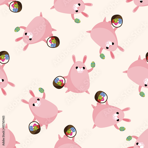 easter rabbit   cartoon seamless pattern background
