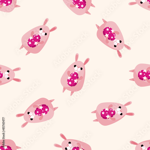 easter rabbit   cartoon seamless pattern background
