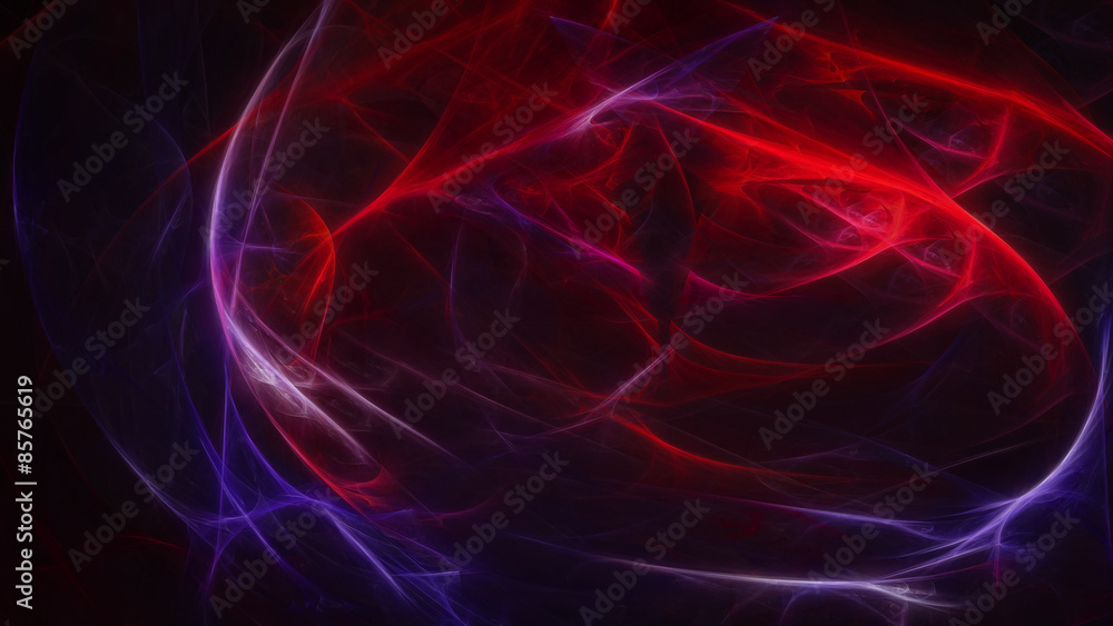 Dark abstract background with glowing blue and red energy