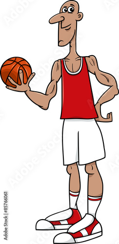 basketball player cartoon illustration