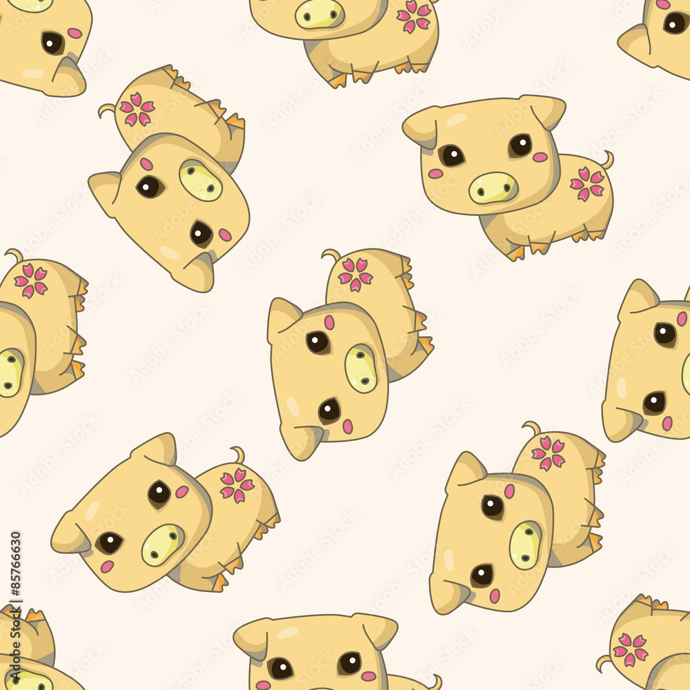 Fototapeta premium animal cartoon , cartoon seamless pattern background