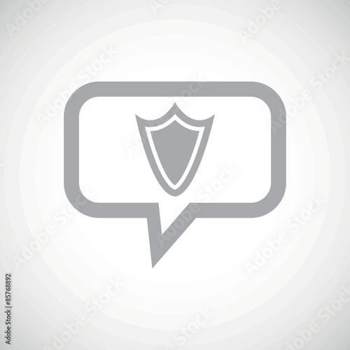 Shield grey message icon