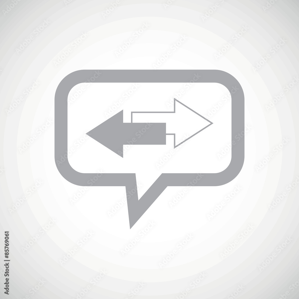 Opposite arrows grey message icon Opposite arrows grey message icon