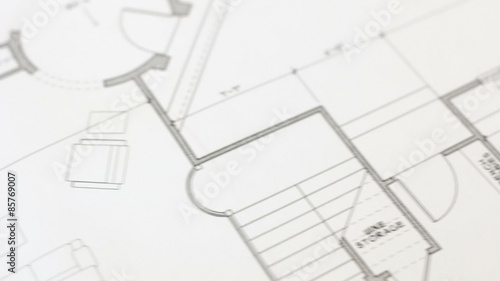 House Plans Close Up Dolly Slide