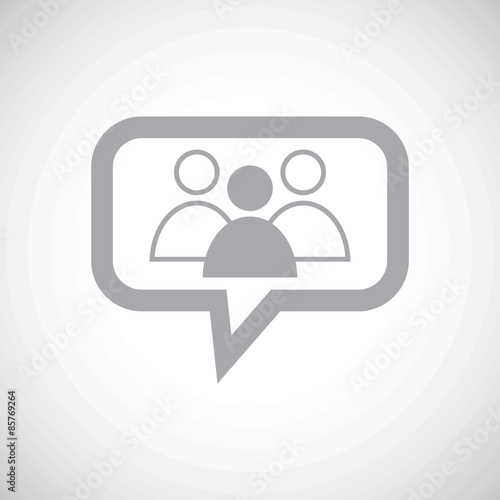 Group leader grey message icon