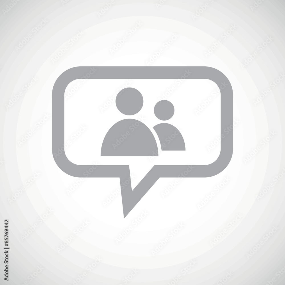 Contacts grey message icon Contacts grey message icon
