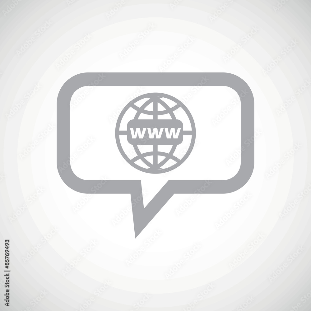 Global network grey message icon Global network grey message icon