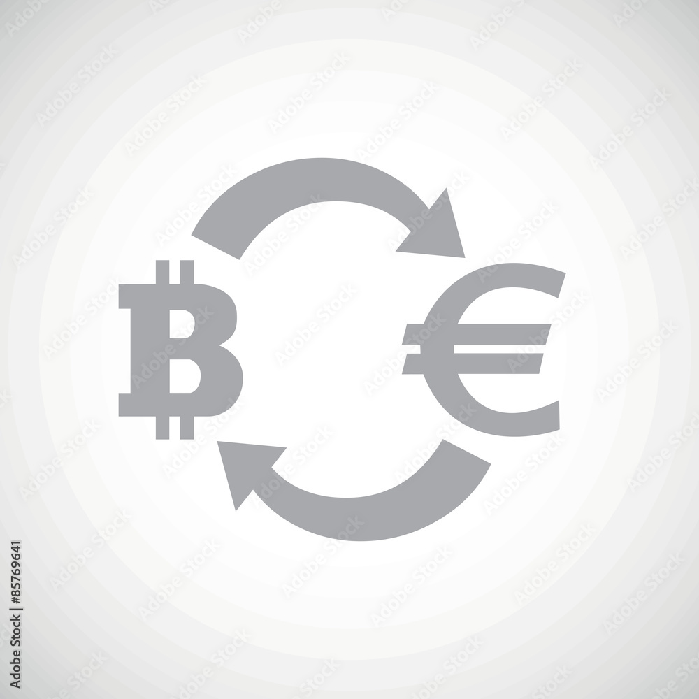 Grey euro bitcoin exchange icon Grey euro bitcoin exchange icon